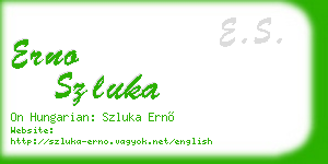 erno szluka business card